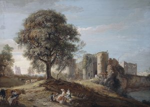 Chepstow Castle, 1790-tallet av Paul Sandby
