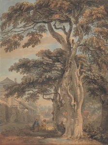 Par i en gårdsplass av Paul Sandby