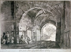 Port under dronning Elizabeths bildegalleri, Windsor Castle, Berkshire, 1812 av Paul Sandby