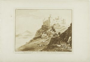 Harlech Castle i Merioneth Shire med Snowdon på avstand av Paul Sandby