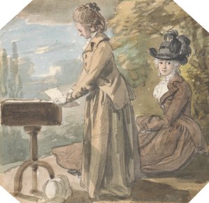 Lady Francis Scott og Lady Elliot av Paul Sandby
