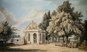 Rackett Lodge, Wandsworth (akvarell over blyant på papir) av Paul Sandby