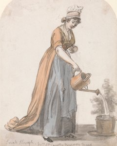 Sara Hough, fru TP Sandbys barnehagehjelp av Paul Sandby
