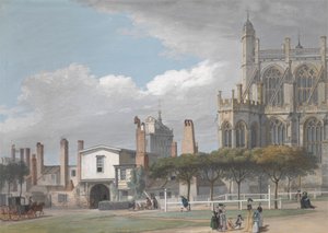 St. George's Chapel, Windsor, og inngangen til Singing Men's Cloister av Paul Sandby