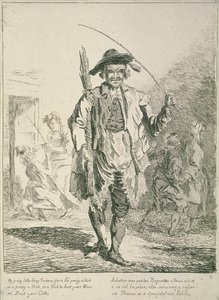 Stokkeselger, Cries of London, 1760 av Paul Sandby