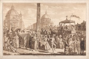Åpningen av karnevalet i Roma av Paul Sandby