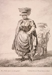 To østersselgere, Cries of London, 1760 av Paul Sandby