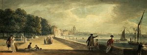 Utsikt over byen fra terrassen til Somerset House av Paul Sandby