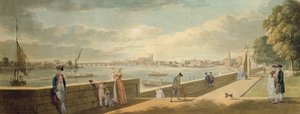 Utsikt mot Westminster fra terrassen til Somerset House av Paul Sandby