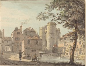 West Gate ved Canterbury av Paul Sandby