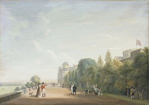 Windsor Castle: North Terrace Looking East, with Elegant Figures, 1803 av Paul Sandby