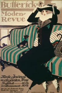 Buttericks Moden-Revue / Plakat 1912 av P.Scheurich
