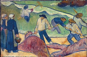 Lite landskap med tangfiskere av Paul Sérusier