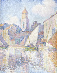Klokketårn i Saint Tropez, 1896 av Paul Signac