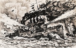 slagskip jagerfly av Paul Signac