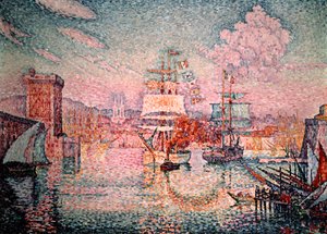 Inngang til havnen i Marseille, 1911 av Paul Signac