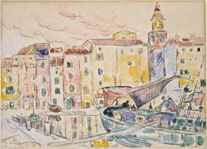 Fra havnen i Saint-Tropez av Paul Signac