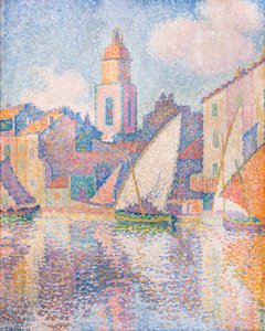 Klokketårnet i Saint-Tropez av Paul Signac