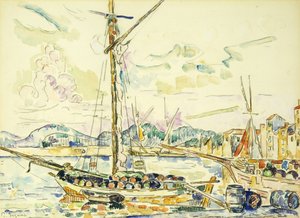 Havnen i Saint-Tropez, av Paul Signac