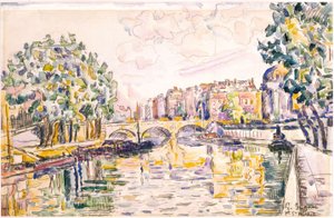 Pont Saint-Michel av Paul Signac