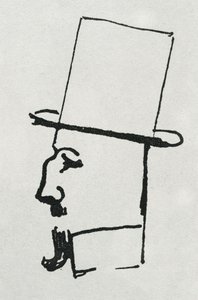 Portrett av Félix Fénéon (blekk på papir) av Paul Signac