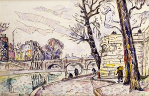 Seine kai, av Paul Signac