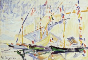 Saint Tropez. Kunstner: PAUL SIGNAC. Museum: GALERIA COURTAULD / LONDRES / G. BRETAÑA av Paul Signac