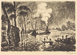 Seinen i flom i 1910 av Paul Signac