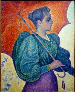 Kvinnen har paraplyen. Maleri av Paul Signac (1863-1935) av Paul Signac