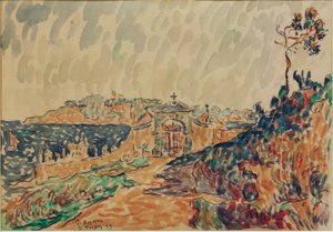 Utsikt over Saint-Tropez-bukten av Paul Signac