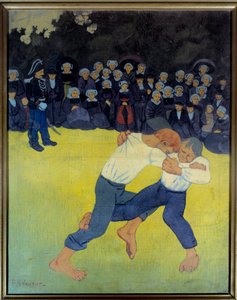 Den bretonske kampen Maleri av Paul Serusier (1863-1927) 1890 Søn. 0,92x0,73 m Paris, Orsay-museet av Paul Sérusier