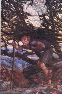 Og likevel trenger jeg må forbanne, illustrasjon fra The Tempest, 1908 av Paul Vincent Woodroffe