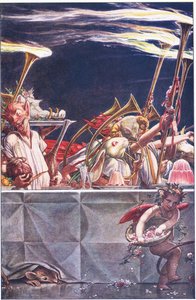 Gi oss snille voktere, himmeler!-hva var dette?, illustrasjon fra The Tempest, 1908 av Paul Vincent Woodroffe