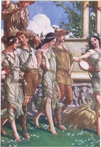 Juno, Ceres and the Masque of the nymphs and Reaper, illustrasjon fra The Tempest, 1908