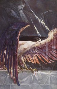 The Tempest av William Shakespeare, Act III, Scene 3 (farge litho) av Paul Vincent Woodroffe