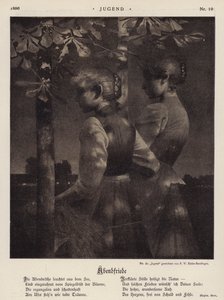 Kveldsfred (litho) av Paul Wilhelm Keller Reutlingen