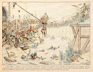 Illustrasjon hentet fra boken "" Joan of Arc "" av Theodore Cahu og illustrert av Paul De Semant (1855-1915): Den 7. mai av Paul de Semant
