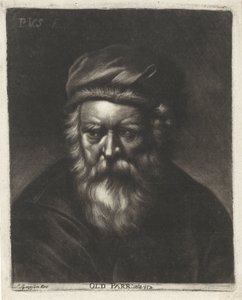 Portrett av Thomas Parr Old Parr: aeta 152 (tittel på objekt)