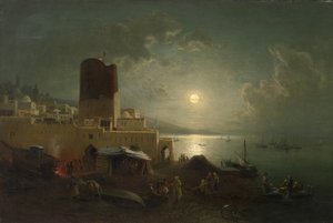 Utsikt over Maiden Tower i Baku av Paul von Franken