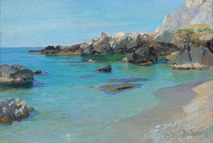 På Caprikysten (olje på lerret) av Paul von Spaun