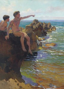 Skip Ahoy! (olje på lerret) av Paul von Spaun