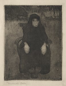 Sittende gammel kvinne av Paula Modersohn-Becker