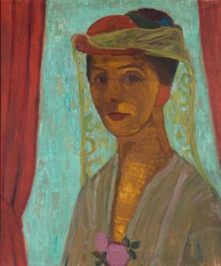 Selvportrett med hatt og slør Selvportrett med hatt og slør av Paula Modersohn-Becker