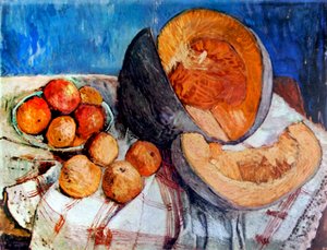 Stilleben med melon 1905 (maleri) av Paula Modersohn-Becker