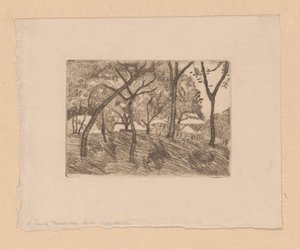 skogutsikt av Paula Modersohn Becker (signed by artist)