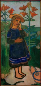 Elsbeth mellom ildliljer av Paula Modersohn Becker