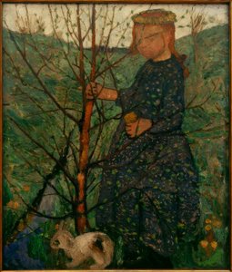 Barn med kanin av Paula Modersohn Becker