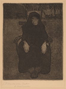 Sittende gammel kvinne av Paula Modersohn Becker