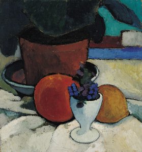 Stilleben med plante og eggekopp, ca. 1905. av Paula Modersohn Becker