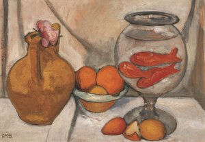 Stilleben med fiskeskål. 1906 av Paula Modersohn Becker